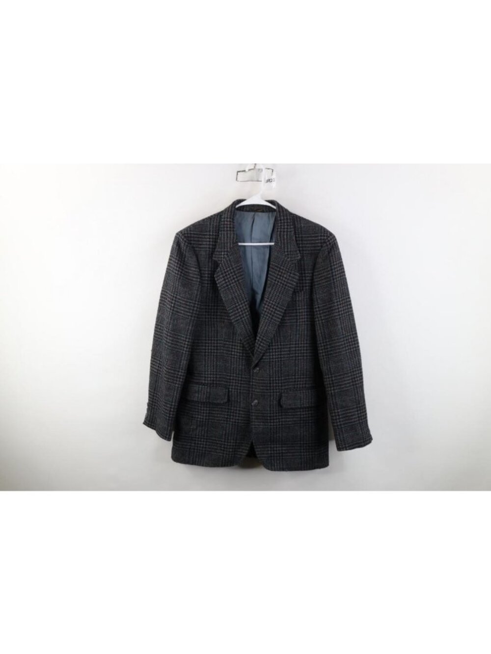 Vintage 70s Streetwear Mens 38R Wool Tweed Houndstooth Suit Coat Blazer Jacket